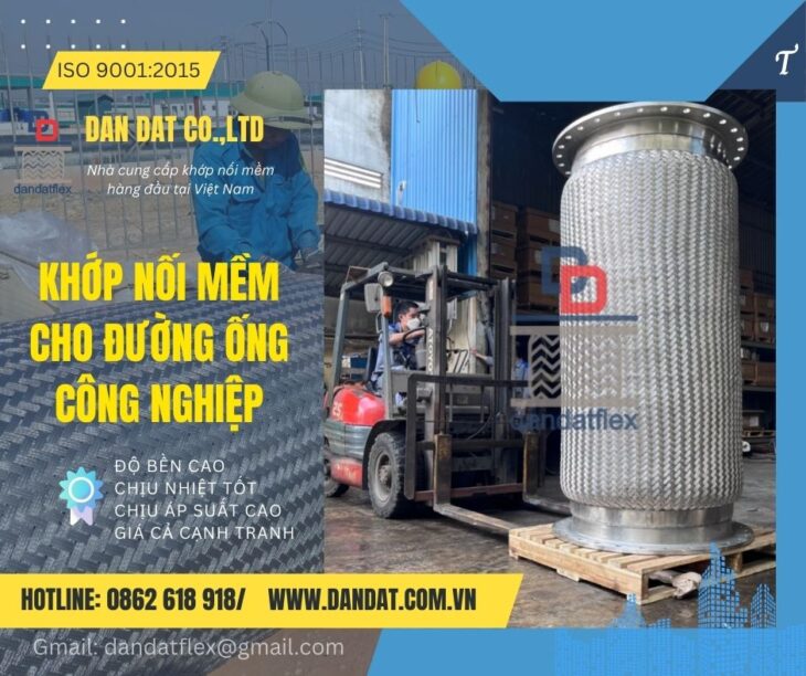 Khopnoimem inox, khớp nối mềm nối bích chịu nhiệt, khớp nối mềm xăng dầu, khớp nối mềm chống rung