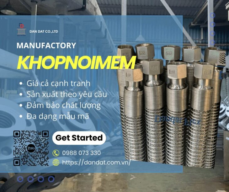 KHỚP NỐI MỀM INOX – Khớp Nối Mềm Nối Bích Chịu Nhiệt, Khớp Nối Mềm Cho Đường Ống Dẫn Hơi