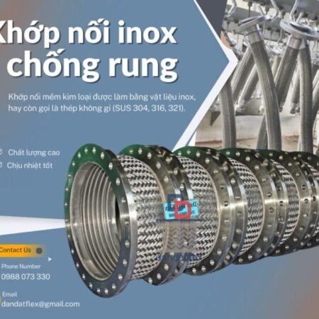 Khớp nối kim loại nối bích, khớp nối mềm inox 316, khớp nối mềm máy phát điện, khopnoimem