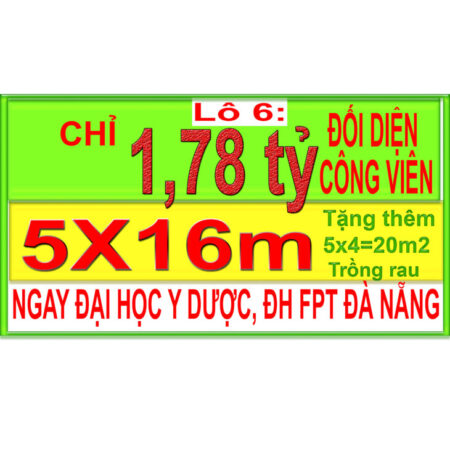 💥 CHỈ 1.78 tỷ sở hữu ngay (5x16m) 💥 SÁT ĐẠI HỌC FPT ĐÀ NẴNG