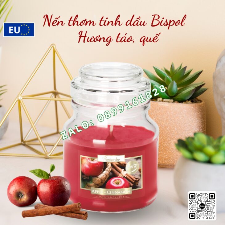 NẾN THƠM CAO CẤP NHẬP KHẨU BISPOL 120g, DECOR TRANG TRÍ, HỖ TRỢ KHỬ MÙI, QUÀ TẶNG Ý NGHĨA