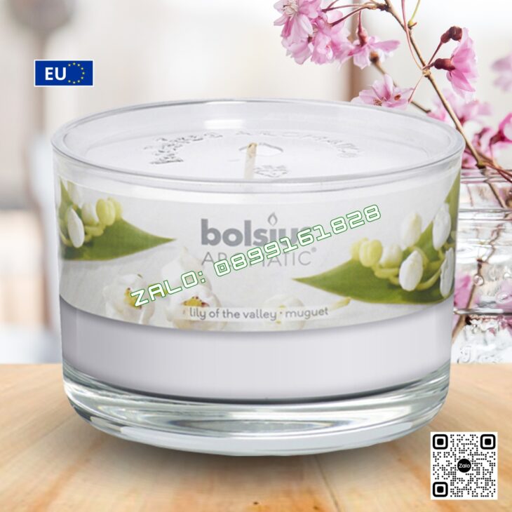 NẾN THƠM TINH DẦU BOLSIUS 155g, NHẬP KHẨU CHÂU ÂU, DECOR TRANG TRÍ, HỖ TRỢ KHỬ MÙI, QUÀ TẶNG CAO CẤP