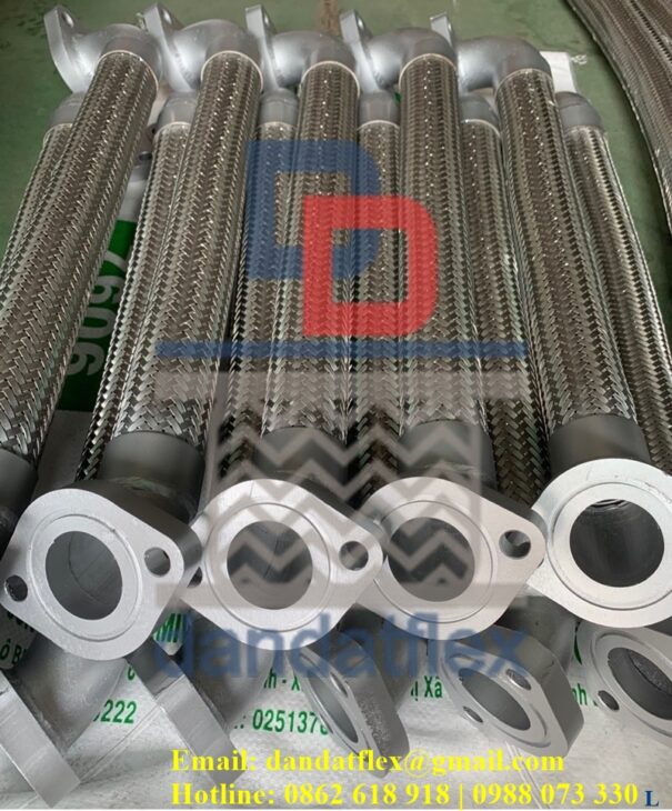 Ống mềm inox chịu nhiệt, khớp nối mềm inox, khớp nối chống rung inox, khop noi mem inox, dây dầu