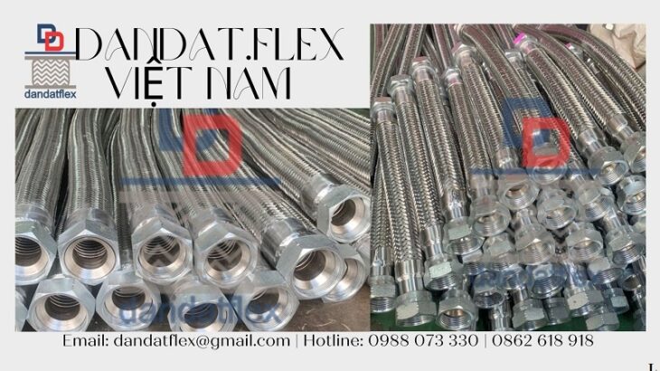 Ống mềm inox chịu nhiệt dùng trong công nghiệp, Khớp nối mềm inox nối ren, khớp nối mềm inox 304