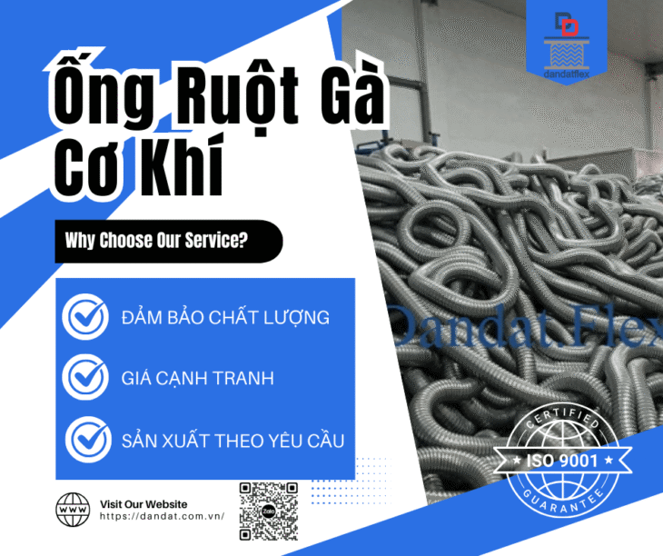 Ống Ruột Gà Cơ Khí – Ống ruột gà lõi thép bọc nhựa bọc lưới 304, Ống ruột gà lõi thép