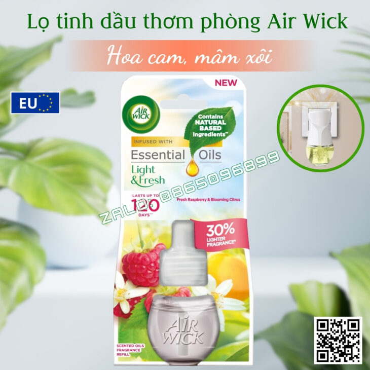 LỌ TINH DẦU THƠM PHÒNG AIR WICK 19ML, HỖ TRỢ KHỬ MÙI, THƯ GIÃN, NHẬP KHẨU CHÍNH HÃNG CHÂU ÂU,