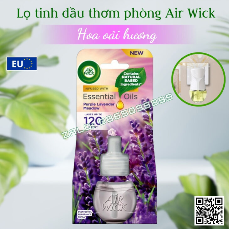 LỌ TINH DẦU THƠM PHÒNG AIR WICK 19ML, HỖ TRỢ KHỬ MÙI, THƯ GIÃN, NHẬP KHẨU CHÍNH HÃNG CHÂU ÂU,