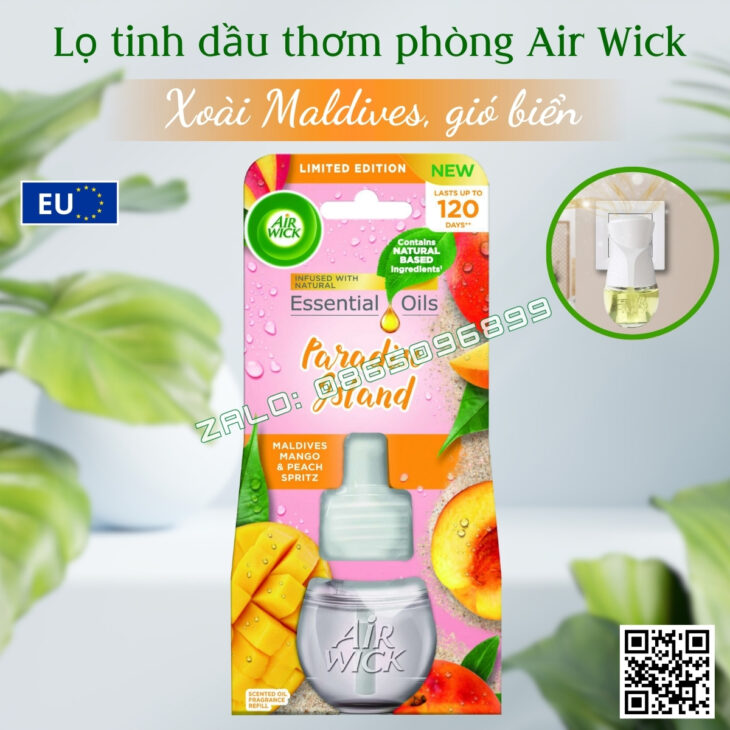 LỌ TINH DẦU THƠM PHÒNG AIR WICK 19ML, HỖ TRỢ KHỬ MÙI, THƯ GIÃN, NHẬP KHẨU CHÍNH HÃNG CHÂU ÂU,