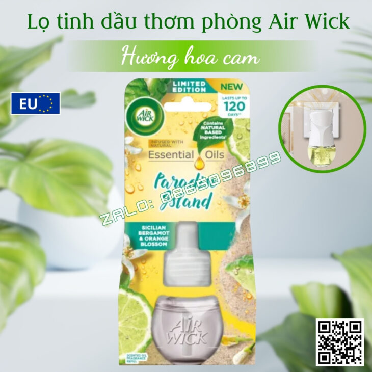 LỌ TINH DẦU THƠM PHÒNG AIR WICK 19ML, HỖ TRỢ KHỬ MÙI, THƯ GIÃN, NHẬP KHẨU CHÍNH HÃNG CHÂU ÂU,