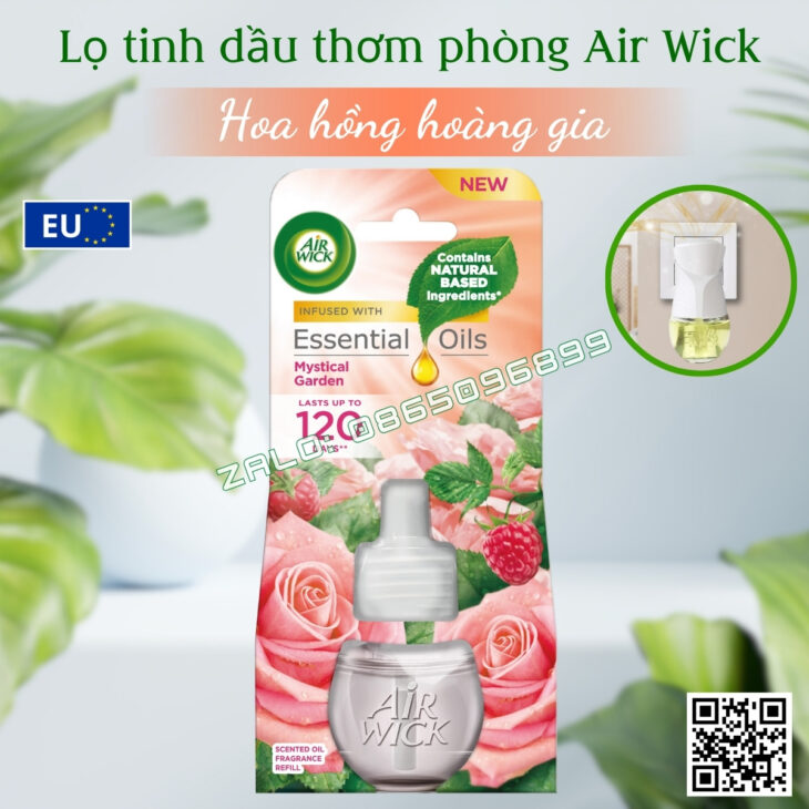 LỌ TINH DẦU THƠM PHÒNG AIR WICK 19ML, HỖ TRỢ KHỬ MÙI, THƯ GIÃN, NHẬP KHẨU CHÍNH HÃNG CHÂU ÂU,