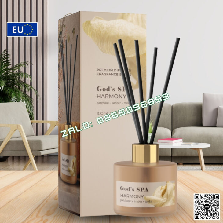 BỘ TINH DẦU QUE MÂY CAO CẤP BARTEK 100ml, TINH DẦU THIÊN NHIÊN, THƠM PHÒNG, KHỬ MÙI, CHÍNH HÃNG EU