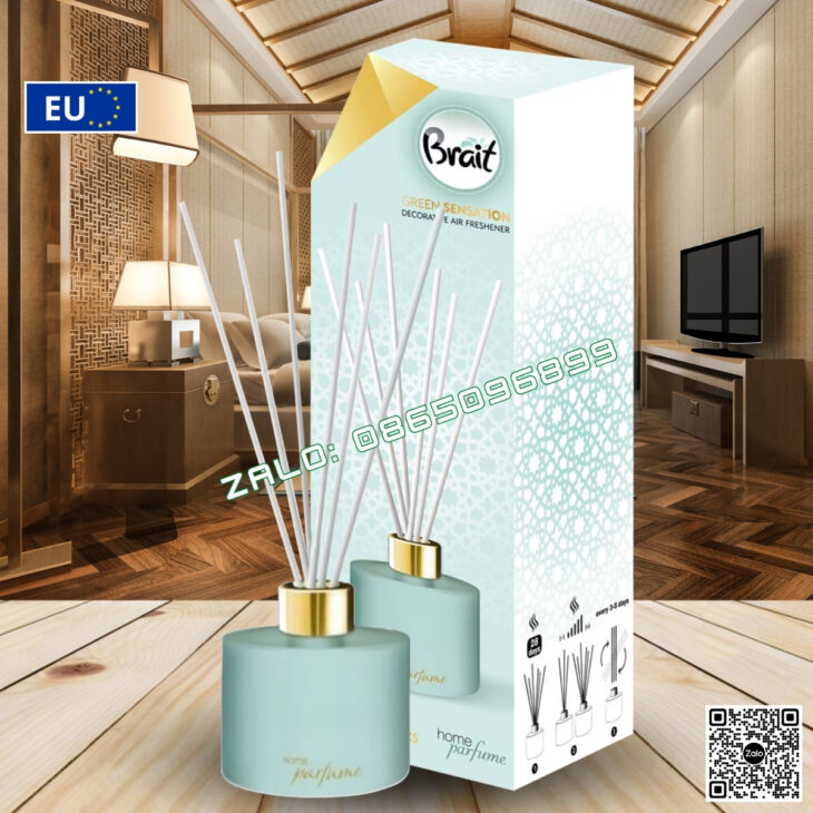 BỘ TINH DẦU QUE MÂY BRAIT 100ml, TINH DẦU THIÊN NHIÊN, THƠM PHÒNG, KHỬ MÙI, CHÍNH HÃNG CHÂU ÂU
