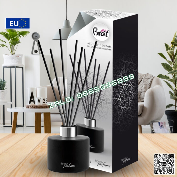 BỘ TINH DẦU QUE MÂY BRAIT 100ml, TINH DẦU THIÊN NHIÊN, THƠM PHÒNG, KHỬ MÙI, CHÍNH HÃNG CHÂU ÂU