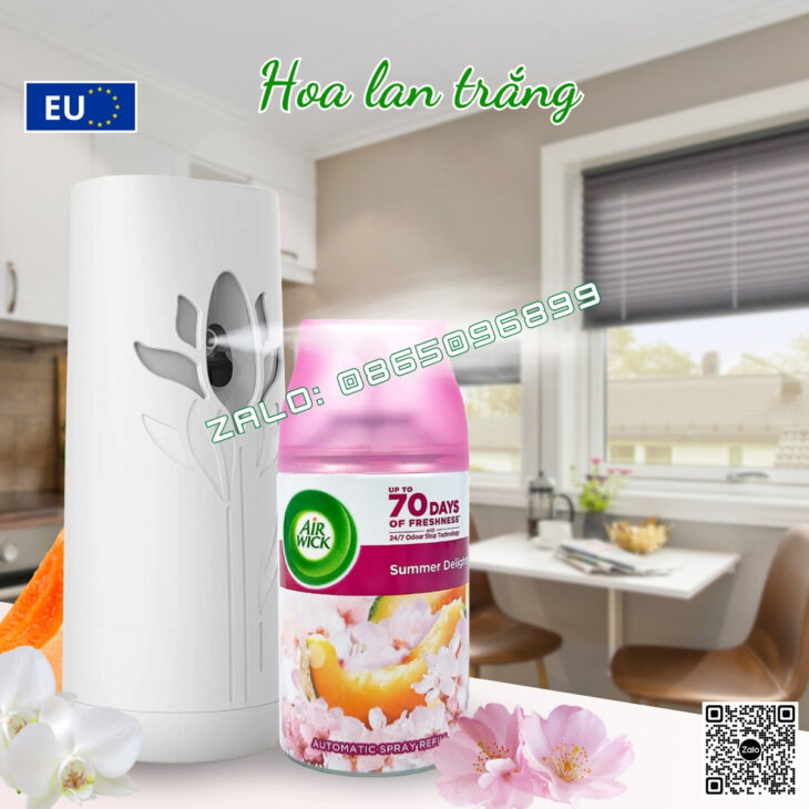 MÁY XỊT TINH DẦU TỰ ĐỘNG AIR WICK 250ML, TINH DẦU THIÊN NHÊN, HỖ TRỢ KHỬ MÙI, NHẬP KHẨU CHÂU ÂU