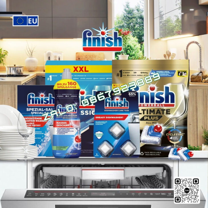 VIÊN RỬA BÁT FINISH NHẬP KHẨU CHÂU ÂU CHÍNH HÃNG, MUỐI RỬA BÁT, NƯỚC LÀM BÓNG, UY TÍN, CHẤT LƯỢNG