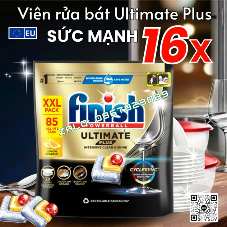 VIÊN RỬA BÁT FINISH CHUYÊN DÙNG CHO MÁY RỬA BÁT – NHẬP KHẨU CHÍNH HÃNG CHÂU ÂU, UY TÍN, CHẤT LƯỢNG