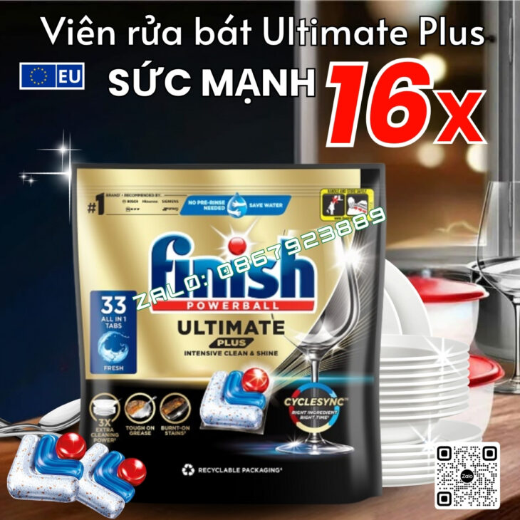 VIÊN RỬA BÁT FINISH CHUYÊN DÙNG CHO MÁY RỬA BÁT – NHẬP KHẨU CHÍNH HÃNG CHÂU ÂU, UY TÍN, CHẤT LƯỢNG