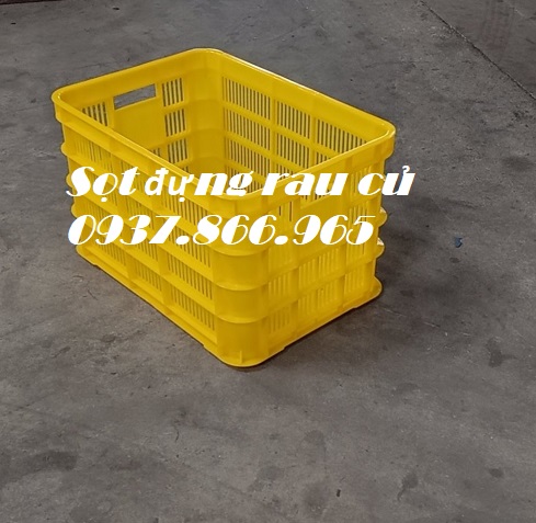Sọt đáy đặc cao 31, sọt nhựa rỗng có đáy đặc, sọt nhựa- sóng nhựa hở