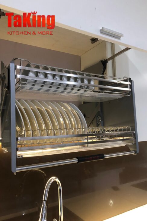 Kệ Bát Đĩa Nâng Hạ Di Động Thông Minh, Cao Cấp, Hiện Đại, Thẩm Mỹ TaKing