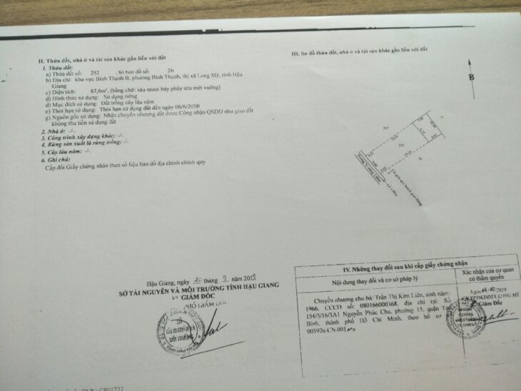 Cần bán đất nền vị trí đẹp tại thị xã Long Mỹ (có 220m2 thổ cư), giá 2,8 tỷ