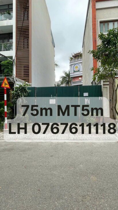 Bán đất đấu giá Thạch Bàn,mặt phố, kinh doanh bất chấp 75m,MT 5m dư 14 tỷ