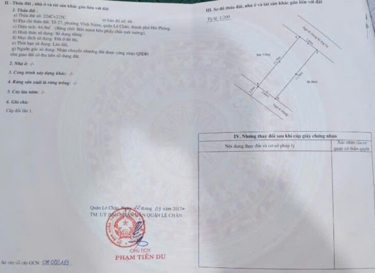 Bán nhà đường Trực Cát – Lê Chân, DT 45m 3 tầng đẹp, cực nông, Giá 2.78 tỉ