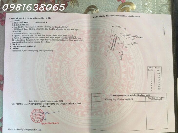 SẢN PHẨM MỚI 2025, ĐẤT SUỐI TIÊN, DIÊN KHÁNH, Đất ở MẶT TIỀN MUA BÁN KINH DOANH