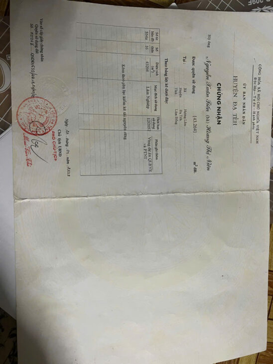 CHÍNH CHỦ CẦN BÁN ĐẤT THUỘC XÃ ĐẠ LÂY HUYỆN ĐẠ HUOAI LÂM ĐỒNG