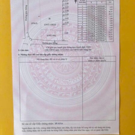 Mặt tiền đường vành Đai 4, 2757mv có 1780 thổ cư vị trí đất góc 2 mặt tiền nhựa vuông vắn và có 56m