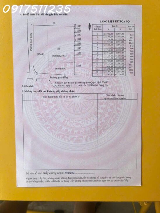 Mặt tiền đường vành Đai 4, 2757mv có 1780 thổ cư vị trí đất góc 2 mặt tiền nhựa vuông vắn và có 56m