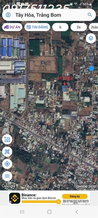 Mặt tiền đường vành Đai 4, 2757mv có 1780 thổ cư vị trí đất góc 2 mặt tiền nhựa vuông vắn và có 56m