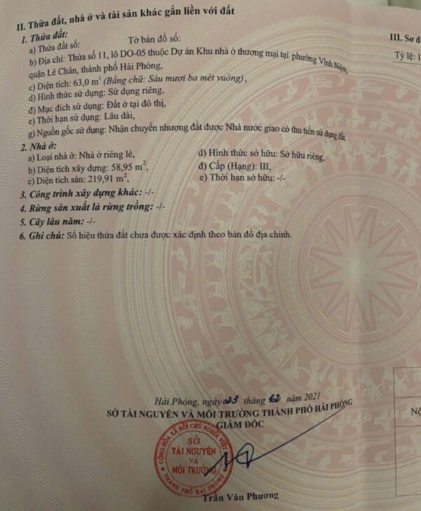 Liền kề Dự án Việt Phát – Vĩnh Niệm, 63m 4 tầng, full đồ, Giá 6.1 tỉ