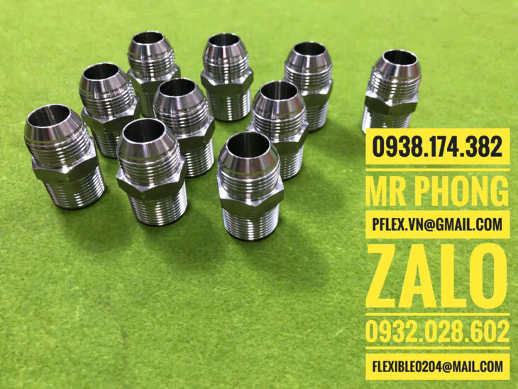 Kép Côn Inox 2 Đầu Lồi Hệ Jis- Kép Côn Inox Hệ Jic- Kép Côn Lõm Thép Hệ Jis-Kép Côn Inox Thủy Lực