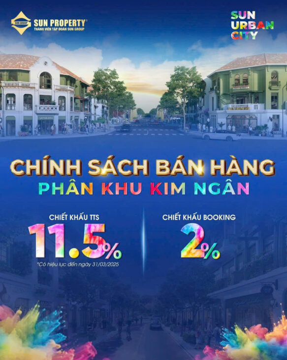NHẬN BOOKING LIỀN KỀ – BIỆT THỰ ĐẸP NHẤT SUN UBAN CITY HÀ NAM