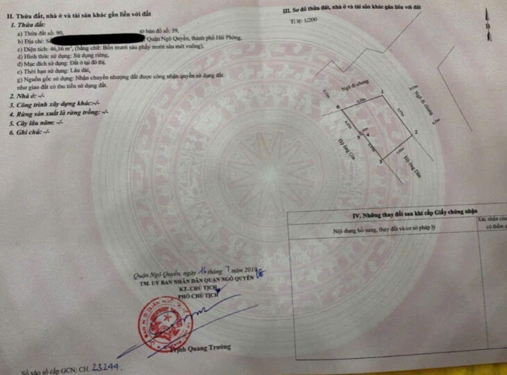 Bán nhà mặt ngõ Nam Pháp – Ngô Quyền, 46m 5 tầng, lô góc, độc lập, Giá 5.5 tỉ