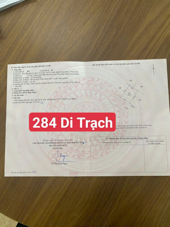 2 LÔ khu đất phục vụ DI TRẠCH HOÀI ĐỨC GIÁ CHỈ 112TR/M