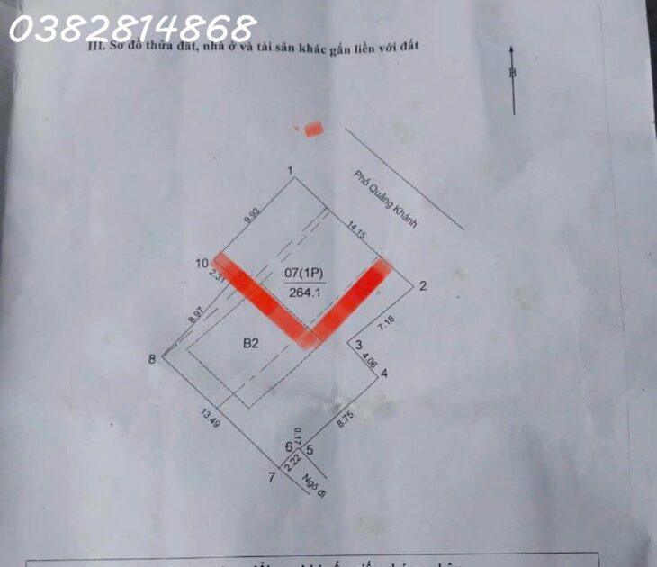 BÁN ĐẤT MẶT PHỐ QUẢNG KHÁNH – VIEW HỒ TÂY – 100M² • Diện tích: 100m² (10x10m) • Vị trí: Mặt phố