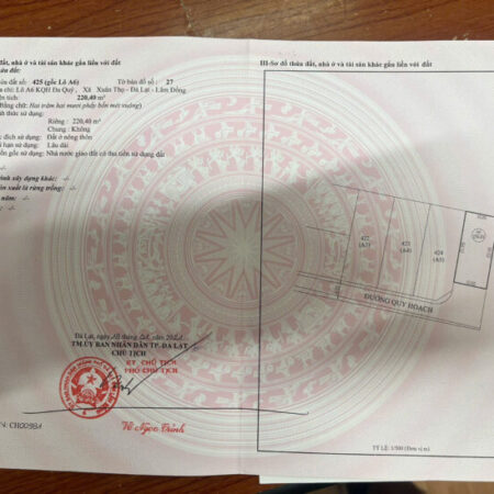 Chính Chủ Bán Đất 100%THỔ CƯ 2 Mặt Tiền – Lô A6 – KDC ĐA QUÝ – Đường Đa Quý, Xã Xuân Thọ, TP. Đà