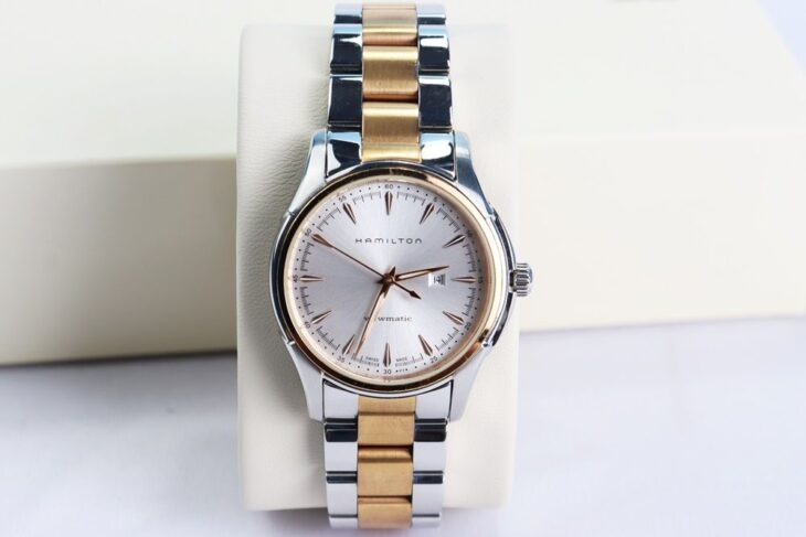 ĐH Nữ : Hamilton Jazzmaster Viewmatic – Demi Vàng Hồng, Tự Đông, Size 34mm…