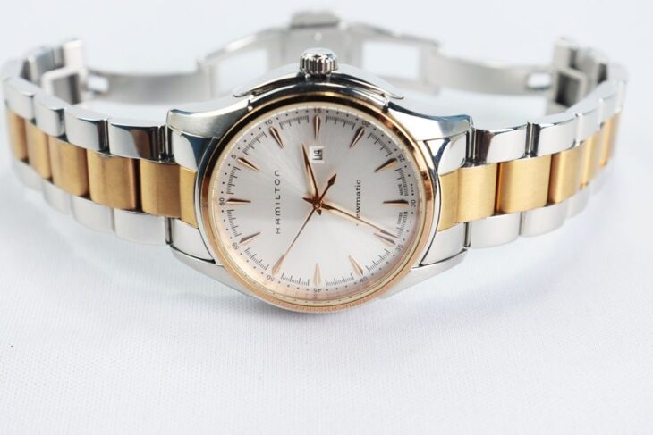 ĐH Nữ : Hamilton Jazzmaster Viewmatic – Demi Vàng Hồng, Tự Đông, Size 34mm…