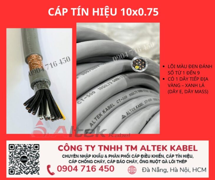 Cáp 10×0.75 DVV Atek Kabel Hà Nội, Đà Nẵng, HCM