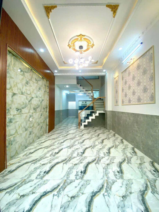 Bán Nhà mới mặt tiền nhánh Vip TX22, 4x17m, 3 tầng, ở, kinh doanh, VP Cty ngon, nhỉnh 5Tỷ