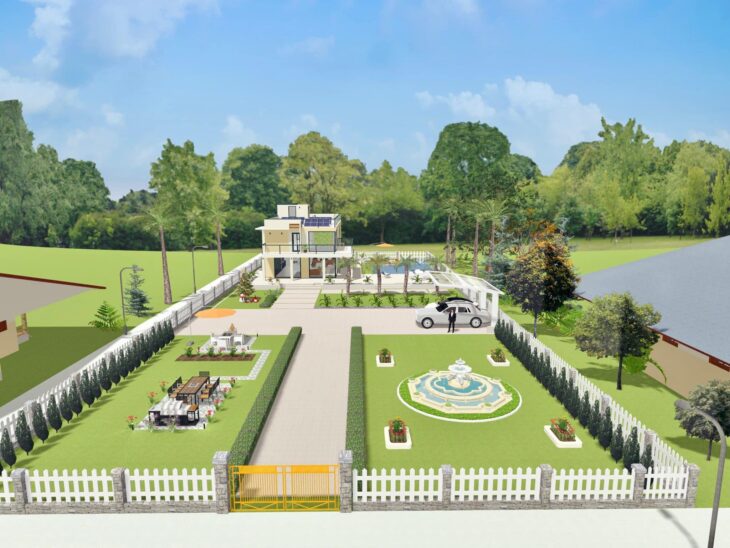 Bán mảnh đất xây nhà vườn nghỉ dưỡng, DT 1500m2 đẹp, thoáng, 2 mặt đường, mặt tiền 27m, có thể chia