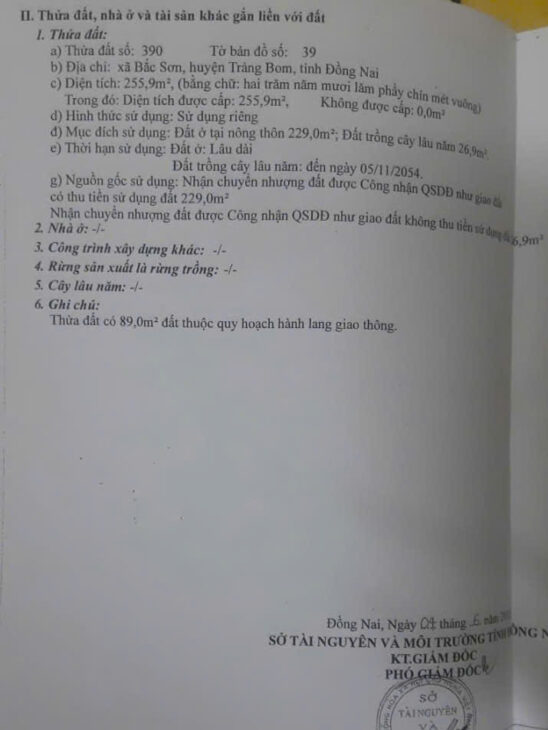BÁN NHÀ Mặt Tiền Quốc Lộ 1A Xã Bắc Sơn Trang Bom. Đồng Nai