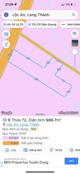 Bán đất Lộc An Long Thành giá tốt quá trời quá đất