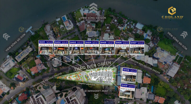 Mua Bán Shophouse sỏ hửu sổ hồng lâu dài tại Thảo Điền Green Nguyễn Văn Hưởng Quận 2 , nhận booking