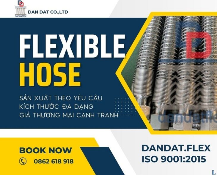 Khớp nối mềm inox 304 nối bích, khớp nối chống rung, ống nối mềm công nghiệp, khớp nối mềm Clamp