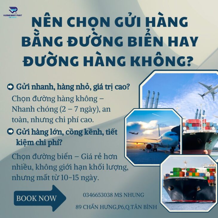 Nên Chọn Gửi Hàng Bằng Đường Biển Hay Đường Hàng Không?