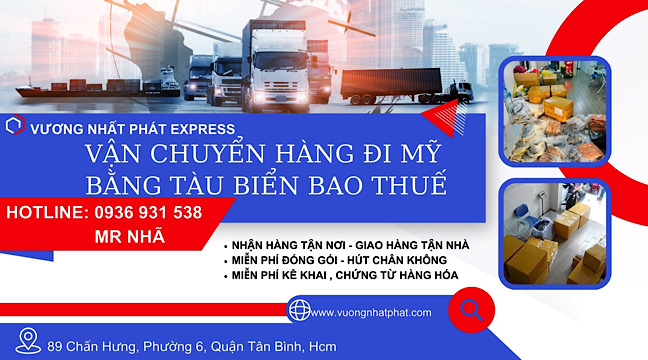 Dịch vụ gửi hàng đi Mỹ bằng đường biển bao thuế nhập khẩu – Giao tận nhà