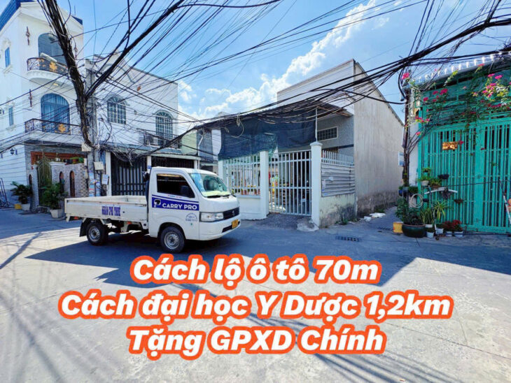 Nền 100m2 ODT xây trọ định cư hẻm nhánh Liên Tổ 3-4 NVC cách Đại Học Y Dược 1km